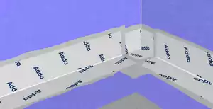 ADDA R‑System – Steg 5: Förstärkning: golv–väggvinkel